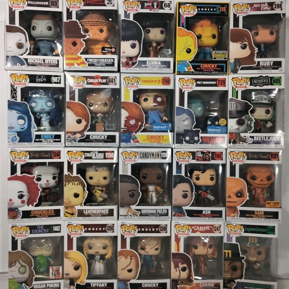 Horror Funko Pop Michael Myers, Chucky, Ash, Ruby, Sam, Chuckles SE, Lea… - Picture 1 of 15